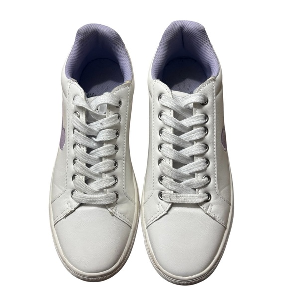 DISNEY Mickey Mouse Leather Sneakers in White & Lavender Size 9 -- ADORABLE!!!! - Picture 3 of 9